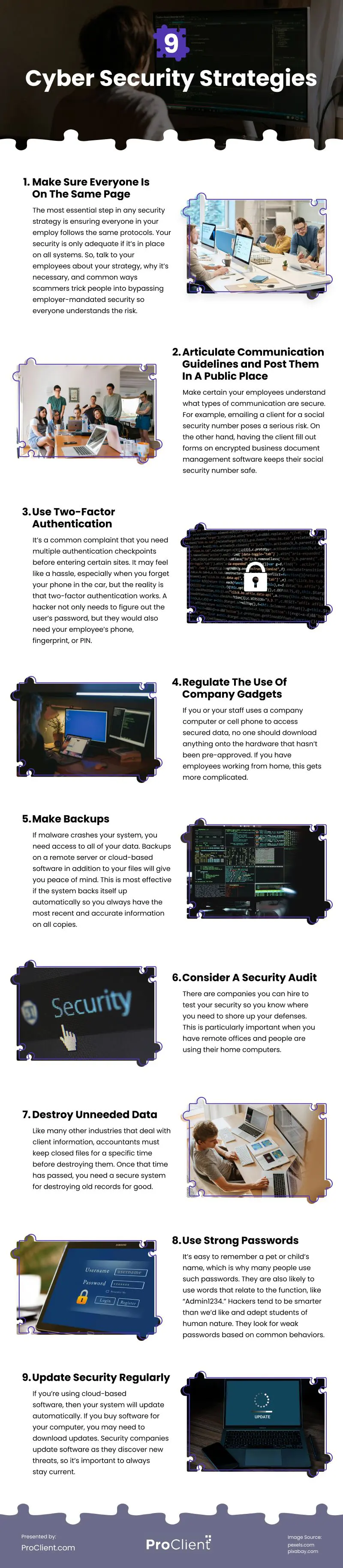 9 Cyber Security Strategies Infographic