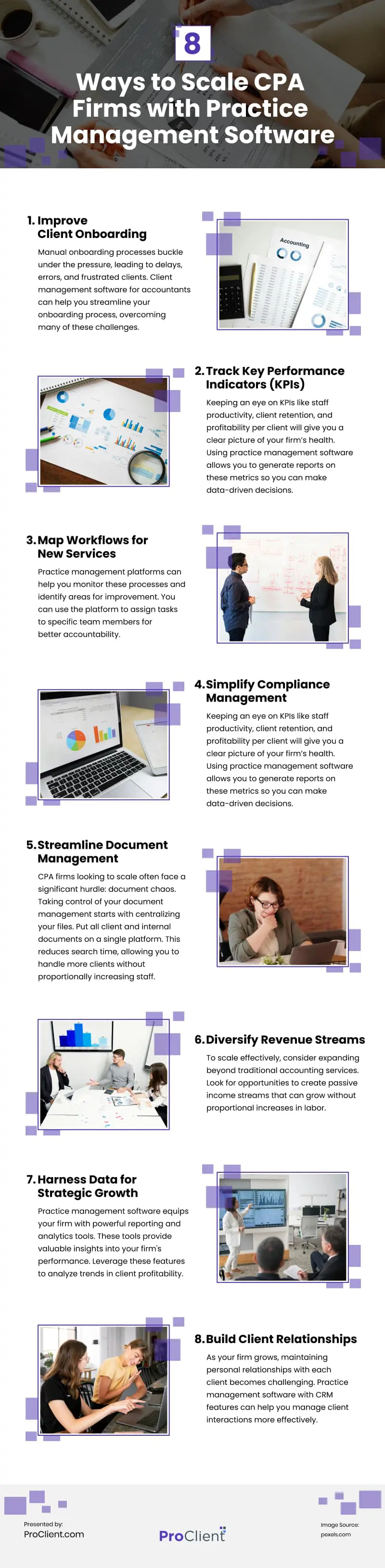 8 Ways to Scale CPA Firms with Practice Management Software Infographic