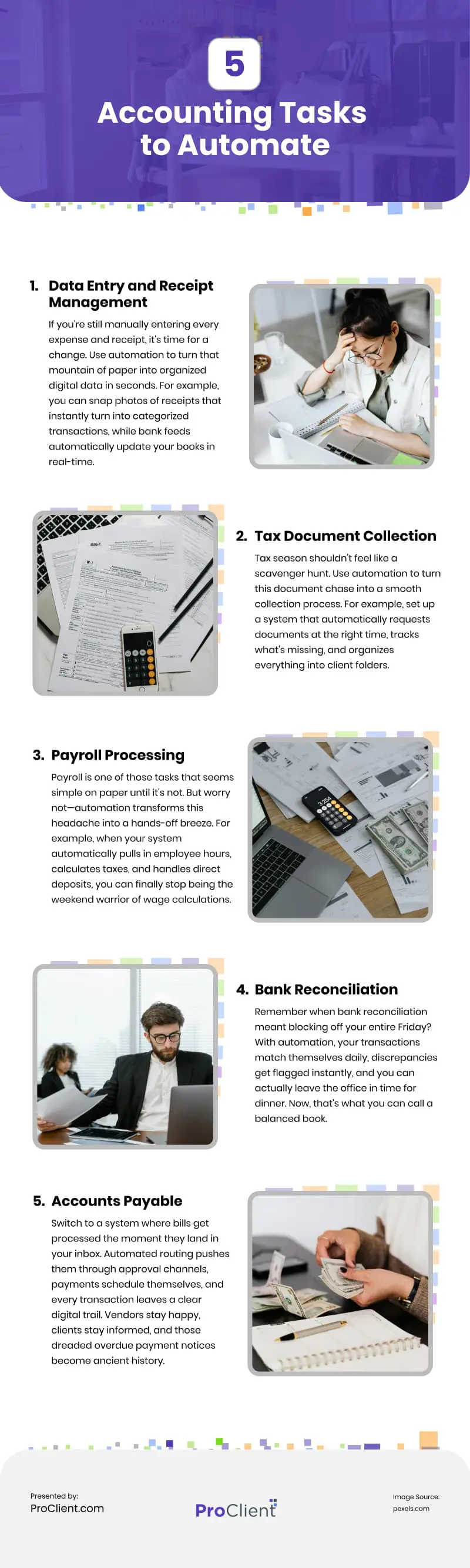5 Accounting Tasks to Automate Infographic