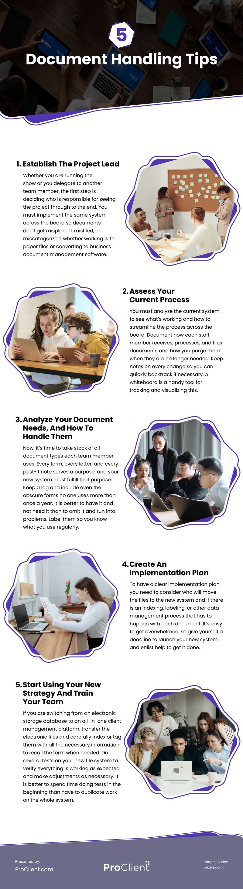 5 Document Handling Tips Infographic