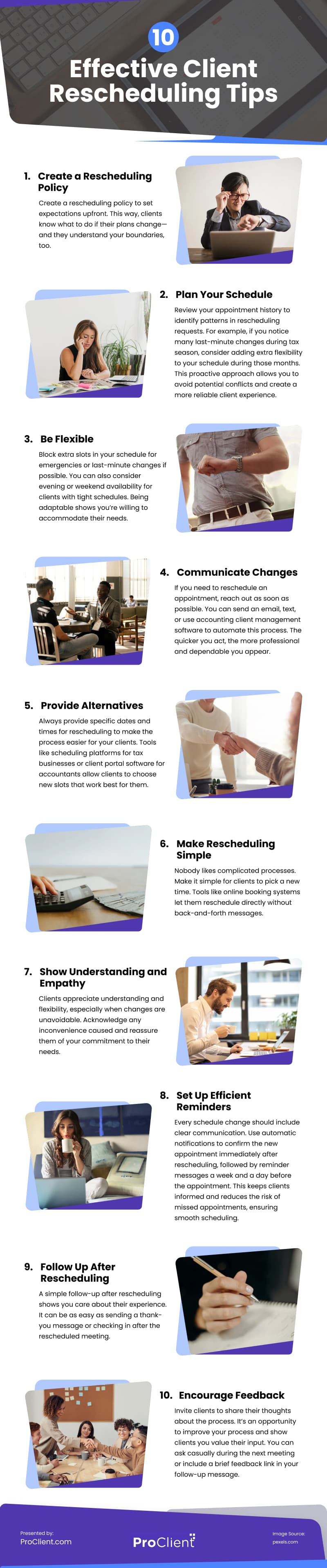 10 Effective Client Rescheduling Tips Infographic