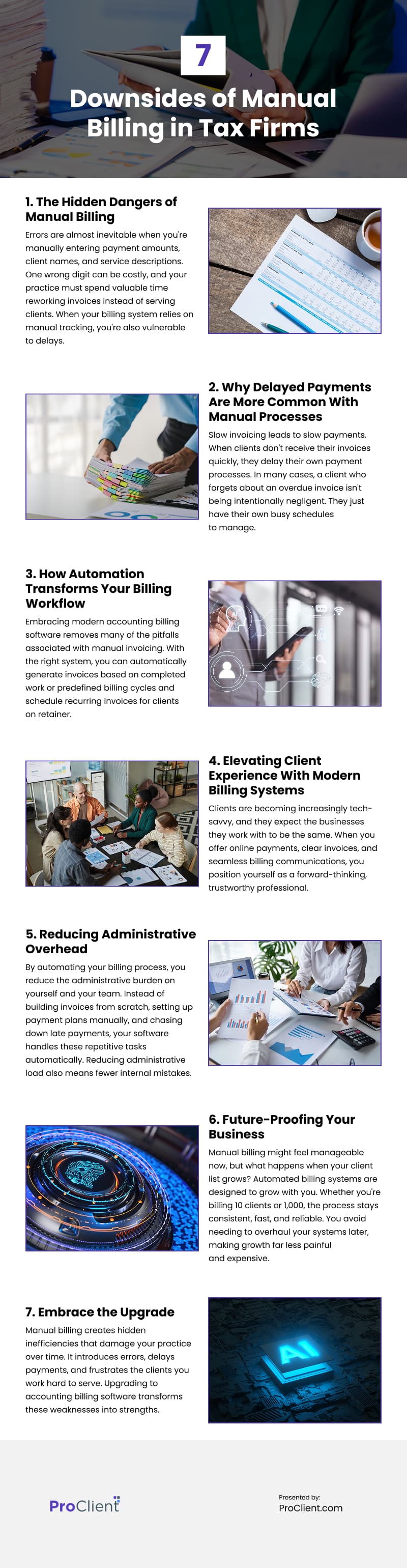 7 Downsides of Manual Billing in Tax Firms Infographic 7 Downsides of Manual Billing in Tax Firms Infographic
